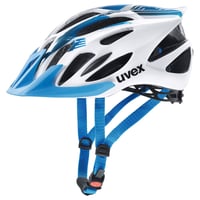 Cască de ciclism off-road ușoară, unisex, Uvex Flash, ajustare individuală a dimensiunii, interior lavabil, alb-albastru, 57-61 cm 1