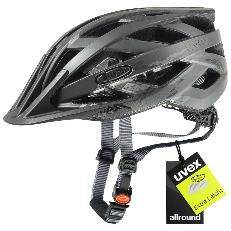 Cyklistická prilba Uvex I-VO CC, čierna-dymová matná, obvod hlavy 52-57 cm, unisex cyklistická prilba