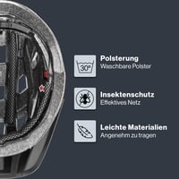 Cyklistická prilba Uvex I-VO CC, čierna-dymová matná, obvod hlavy 52-57 cm, unisex cyklistická prilba 3