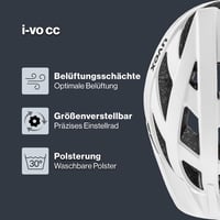 Uvex I-VO CC kerékpáros sisak - könnyű, szellőzős, komfortos - 52-57 cm, Matte white, Gen. 2 UK 2