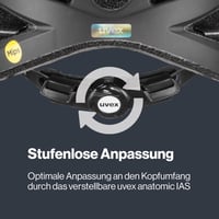 Cyklistická prilba Uvex i-vo cc MIPS - All Black Matt - 56-60 cm - Systém MIPS - Možnosť rozšírenia o LED svetlo - Ľahká univerzálna prilba 5
