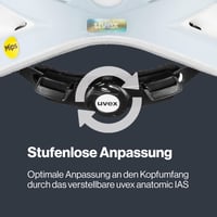 Cyklistická prilba Uvex i-vo cc MIPS čierna-cloud matná, obvod hlavy 52-57 cm, systém MIPS, možnosť rozšírenia o LED svetlo, ľahká univerzálna prilba pre mužov 5