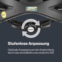 Cyklistická prilba Uvex i-vo cc MIPS s LED svetlom – all black matt – 52-57 cm 5