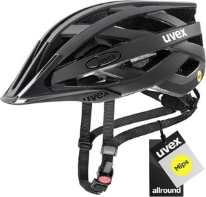 Uvex i-vo cc MIPS biciklistička kaciga s LED svjetlom - all black matt - 52-57 cm