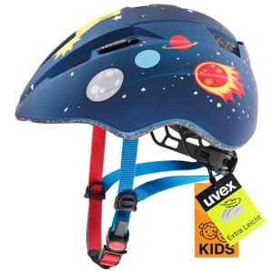 Uvex Kid 2 CC Dječja kaciga za bicikl - Dark Blue Rocket Matt - 46-52 cm - Ogrebotine na površini - Izložbeni primjerak (stanje: vidi 2. sliku)