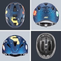 Detská cyklistická prilba Uvex Kid 2 CC - Dark Blue Rocket Matt - 46-52 cm - Možnosť rozšírenia o LED svetlo - Nastaviteľná veľkosť 5