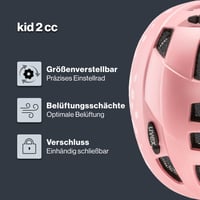 Detská cyklistická prilba Uvex Kid 2 CC - Pink Polka - 46-52 cm - Nastaviteľná veľkosť - Možnosť rozšírenia o LED svetlo 2