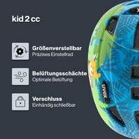 Detská cyklistická prilba Uvex Kid 2cc – Ľahká detská prilba s individuálnym nastavením veľkosti a možnosťou rozšírenia o LED svetlo 2