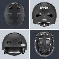uvex Kid 3 cc Gyerek Kerékpáros Sisak Állítható Mérettel és Szellőzéssel - 51-55 cm, black matte 4