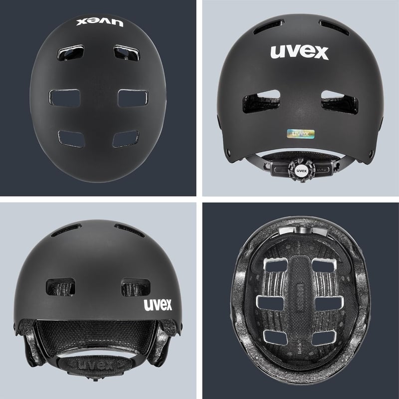 uvex Kid 3 cc Gyerek Kerékpáros Sisak Állítható Mérettel és Szellőzéssel - 51-55 cm, black matte