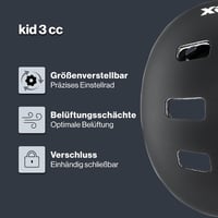 uvex Kid 3 cc Gyerek Kerékpáros Sisak Állítható Mérettel és Szellőzéssel - 51-55 cm, black matte 2