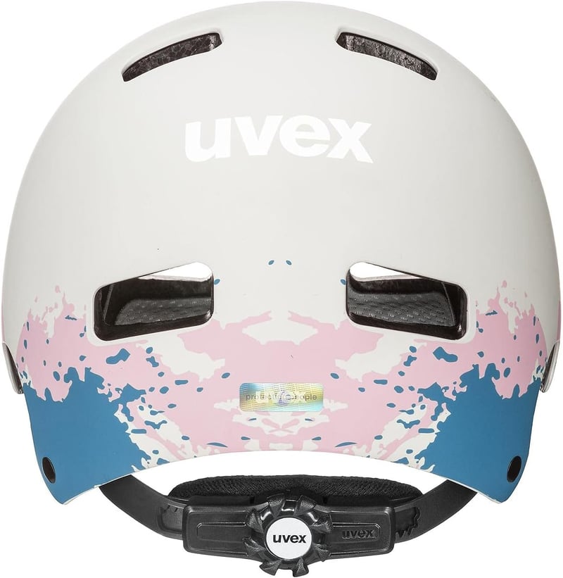 uvex Kid 3 cc gyerek kerékpáros sisak méretállítható szellőztetéssel - 51-55 cm, Grey-grapefruit mat