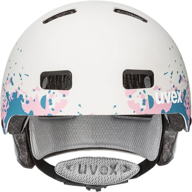 uvex Kid 3 cc gyerek kerékpáros sisak méretállítható szellőztetéssel - 51-55 cm, Grey-grapefruit mat