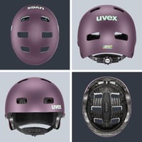 Uvex Kid 3 cc gyermek kerékpáros bukósisak - plum-mint - 55-58 cm 4