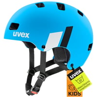 Detská cyklistická prilba Uvex Kid 3 cc – modro-biela matná – 51-55 cm – individuálne nastavenie veľkosti – optimálne odvetrávanie 1