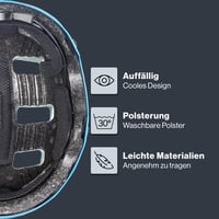 Detská cyklistická prilba Uvex Kid 3 cc – modro-biela matná – 51-55 cm – individuálne nastavenie veľkosti – optimálne odvetrávanie 3