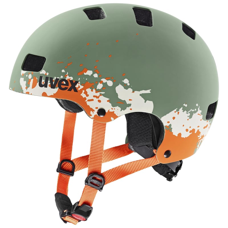 Detská cyklistická prilba Uvex Kid 3 cc – Moss Green Sand Matt – 51-55 cm – Individuálne nastavenie veľkosti – Optimalizované odvetrávanie
