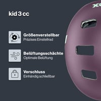 Cască de ciclism pentru copii Uvex Kid 3 cc - Plum-Mint - Circumferință cap 51-55 cm - Reglare individuală a dimensiunii - Ventilație optimizată 2
