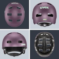 Cască de ciclism pentru copii Uvex Kid 3 cc - Plum-Mint - Circumferință cap 51-55 cm - Reglare individuală a dimensiunii - Ventilație optimizată 4