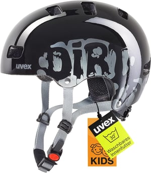 Dječja biciklistička kaciga Uvex Kid 3 - dirtbike crna - opseg glave 51-55 cm