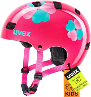 Uvex Kid 3 dječja biciklistička kaciga - pink flower - 55-58 cm