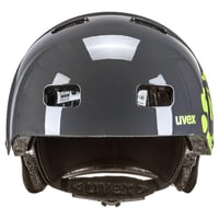 Detská cyklistická prilba Uvex Kid 3 – 51-55 cm – Dirtbike sivá-limetková – individuálne nastaviteľný strih – prateľné vnútorné polstrovanie 2