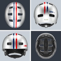 Detská cyklistická prilba Uvex Kid 3 – Race Silver – 51-55 cm – Individuálne nastavenie veľkosti – Umývateľné vnútorné polstrovanie – Optimalizované odvetrávanie 5