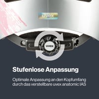 Detská cyklistická prilba Uvex Kid 3 - Silver-Rosé - 55-58 cm - Individuálne nastavenie veľkosti - Optimálne odvetrávanie 6