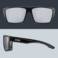 Ochelari de soare Uvex LGL 29 pentru bărbați și femei - Negru Mat/Argintiu - Protecție UV - Ramă ușoară 5