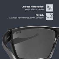 Ochelari de soare Uvex LGL 29 pentru bărbați și femei - Negru Mat/Argintiu - Protecție UV - Ramă ușoară 3
