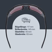 Ochelari sport Uvex mtn venture CV - Negru Mat/Oglindă Argintie - Protecție UV - Lentile cu contrast îmbunătățit - Ochelari de ciclism pentru bărbați și femei 4