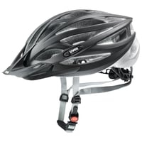 Cyklistická prilba Uvex Oversize čierna matná strieborná, obvod hlavy 61-65 cm, nastaviteľná veľkosť, s umývateľnou vnútornou výstelkou, pre mužov aj ženy 1