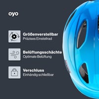 Uvex Oyo gyerek kerékpáros sisak LED világítással és oldalsó védelemmel - 50-54 cm, Ocean Blue 2