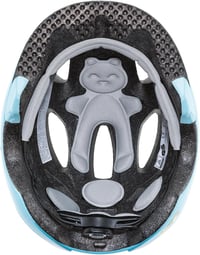 Uvex Oyo gyerek kerékpáros sisak LED világítással és oldalsó védelemmel - 45-50 cm, Cloud Blue - Grey 7