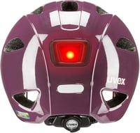 Uvex Oyo gyerek kerékpáros sisak LED világítással és oldalsó védelemmel - 50-54 cm, Plum - Dust Rose 5