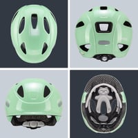 Detská cyklistická prilba Uvex OYO s integrovanou bočnou ochranou – mätovo-broskyňová – 45-50 cm 4