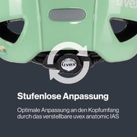 Detská cyklistická prilba Uvex OYO s integrovanou bočnou ochranou – mätovo-broskyňová – 45-50 cm 5