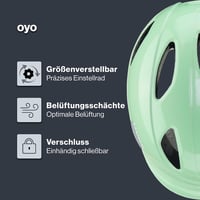 Detská cyklistická prilba Uvex OYO s integrovanou bočnou ochranou – mätovo-broskyňová – 45-50 cm 2