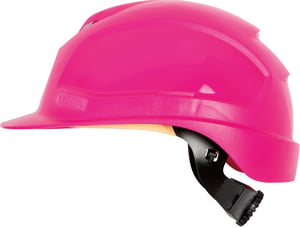 Uvex pheos B-WR 9772730 Zaštitna kaciga s ventilacijskim otvorima - Građevinska kaciga s okretnim kotačićem - S dugim vizirom - Ružičasta - 52-61 cm