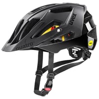 Cască de ciclism Uvex Quatro cc MIPS - Negru mat - 56-61 cm - Sistem MIPS - Căptușeală lavabilă - Cască MTB pentru bărbați și femei 1