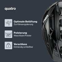 Cyklistická prilba na MTB Uvex Quatro – All Black – 56 – 61 cm – prateľné vnútro – nastaviteľná veľkosť – pánska a dámska 2