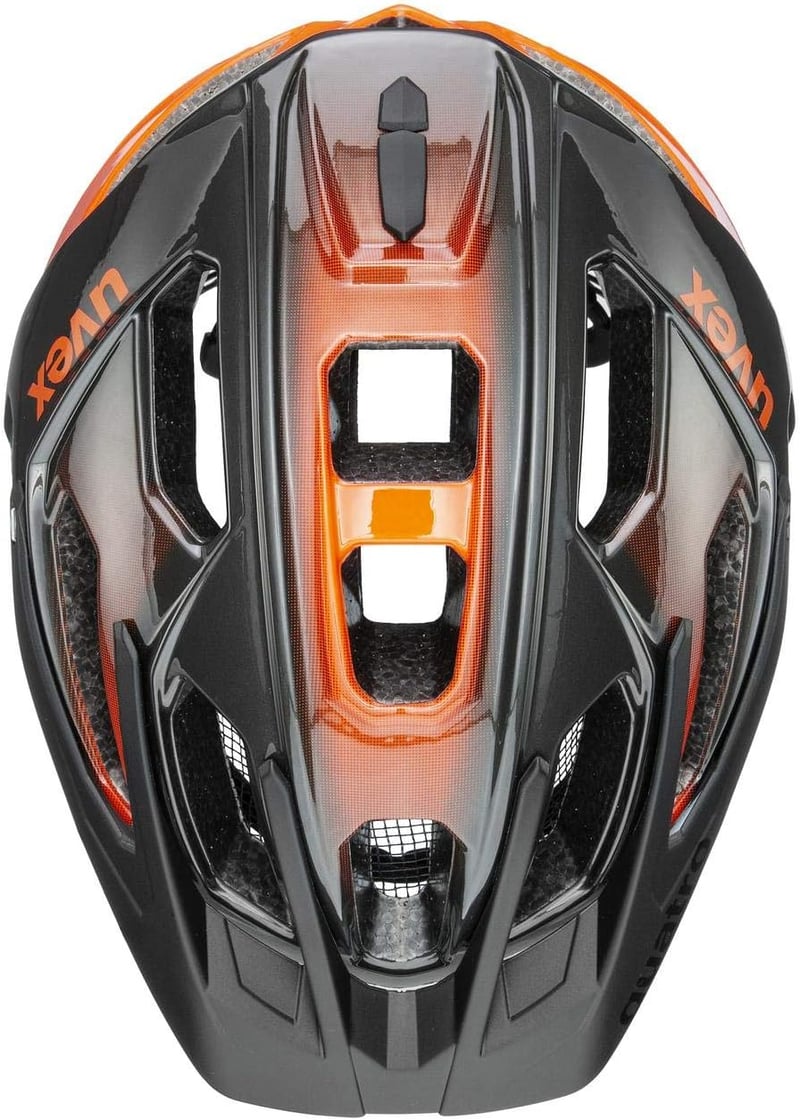 Uvex Quatro MTB kerékpáros sisak unisex méretezéssel és mosható belsővel - 52-57 cm, Titanium-Orange, Gen 1
