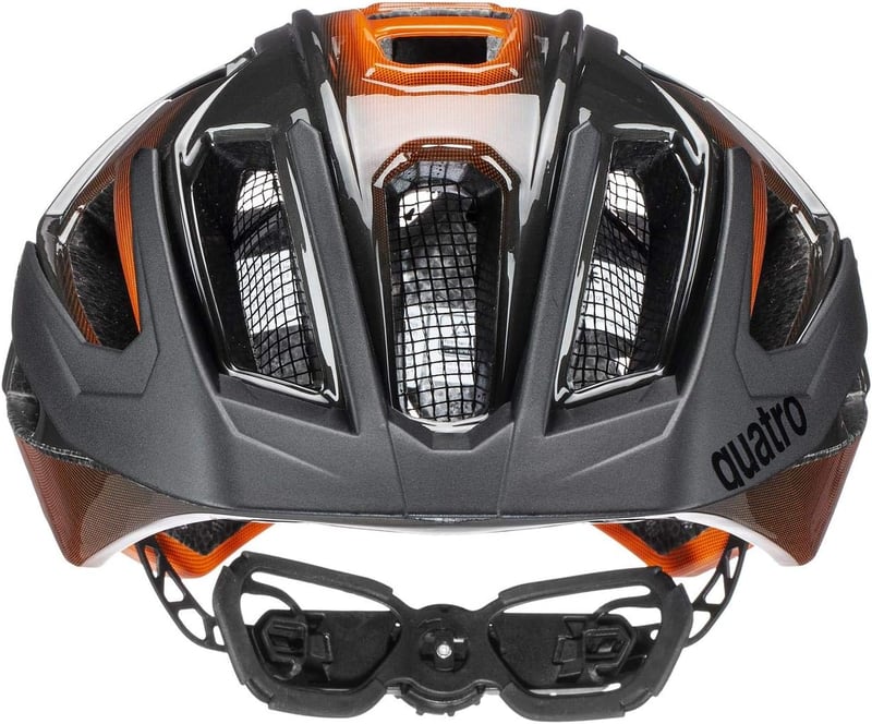 Uvex Quatro MTB kerékpáros sisak unisex méretezéssel és mosható belsővel - 52-57 cm, Titanium-Orange, Gen 1
