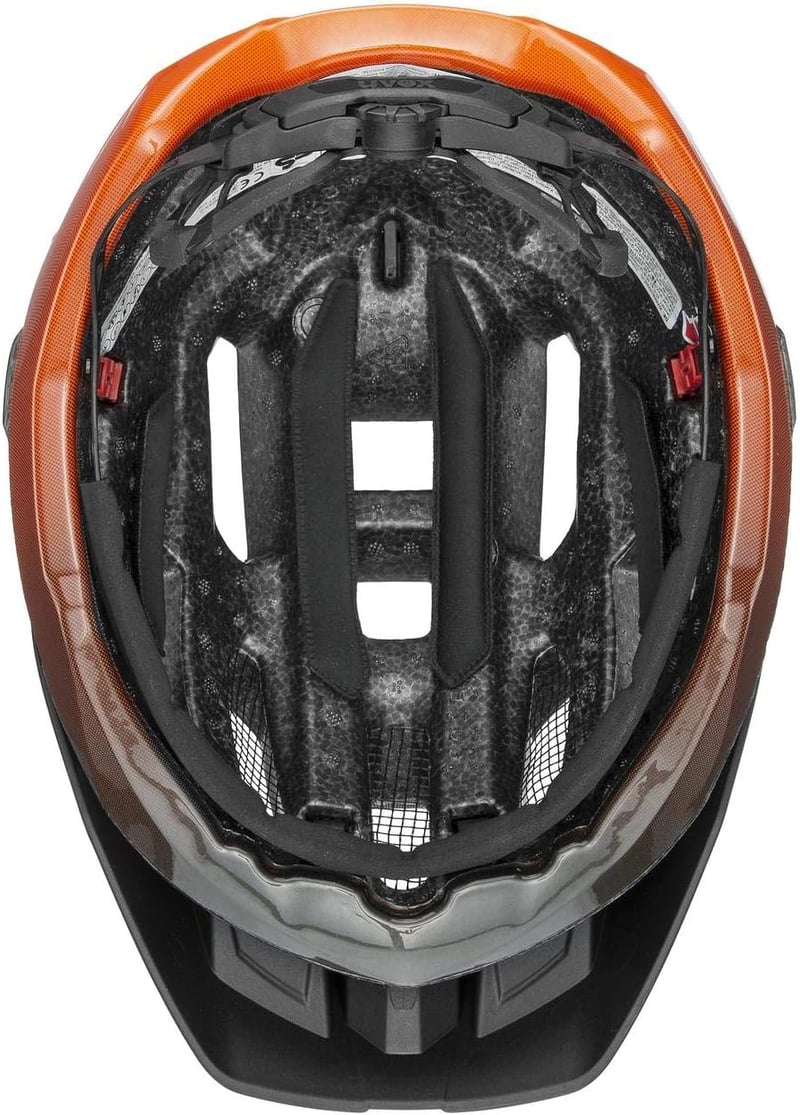 Uvex Quatro MTB kerékpáros sisak unisex méretezéssel és mosható belsővel - 52-57 cm, Titanium-Orange, Gen 1