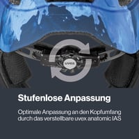 Detská celotvárová cyklistická prilba Uvex React Jr., matná dusk blue, obvod hlavy 52-56 cm, polykarbonátová škrupina s jadrom EPS, s individuálnym nastavením veľkosti 5