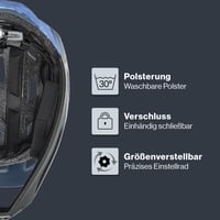 Detská celotvárová cyklistická prilba Uvex React Jr., matná dusk blue, obvod hlavy 52-56 cm, polykarbonátová škrupina s jadrom EPS, s individuálnym nastavením veľkosti 3