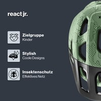 Cască de ciclism pentru copii Uvex React Jr. - Moss Green Altimeter mat - circumferință cap 52-56 cm 2