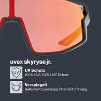 Uvex Skyrise Jr. gyermek napszemüveg - fekete matt - one size 2