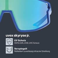 Uvex Skyrise Jr. gyermek napszemüveg - kék matt - one size 2