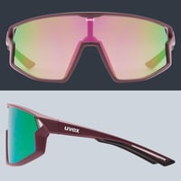 Unisex športové slnečné okuliare Uvex Skyryse - Burgundy Matt/Rose Mirror - UV ochrana - Priame odvetrávanie rámu - Jedna veľkosť 5